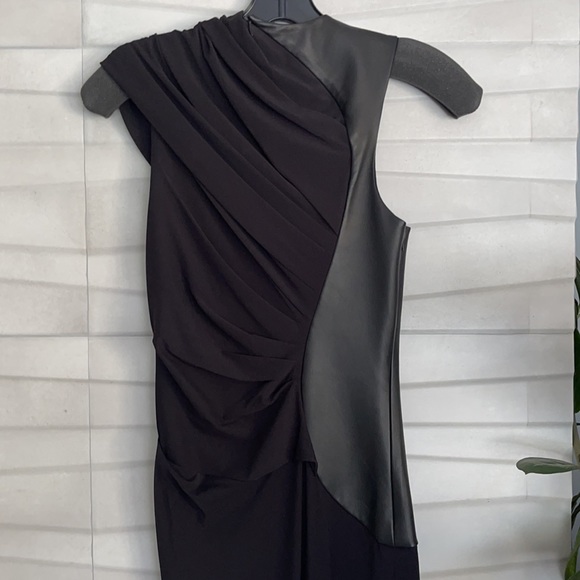 Alexander Wang leather/jersey Asymmetric Gown - Picture 9 of 11